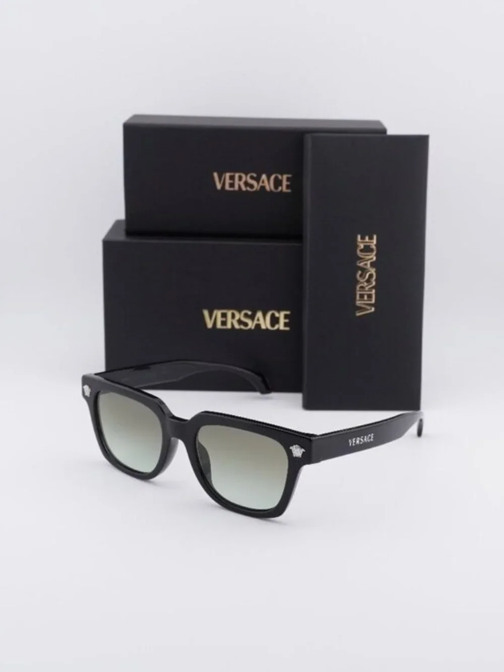 Versace VE4510U GB1/8E Unisex Square Sunglasses – Black / Green